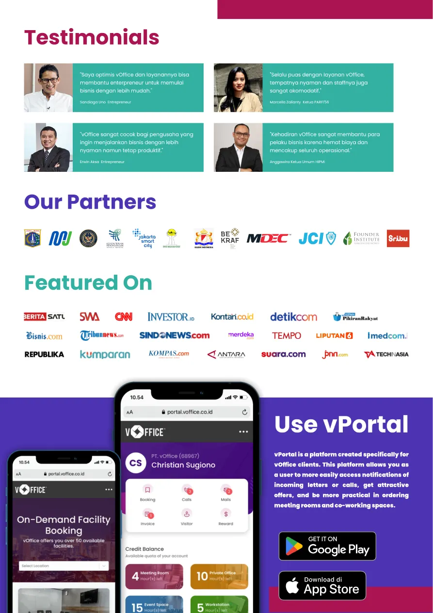 vOffice — layanan meeting room by-hour fleksibel dan hemat