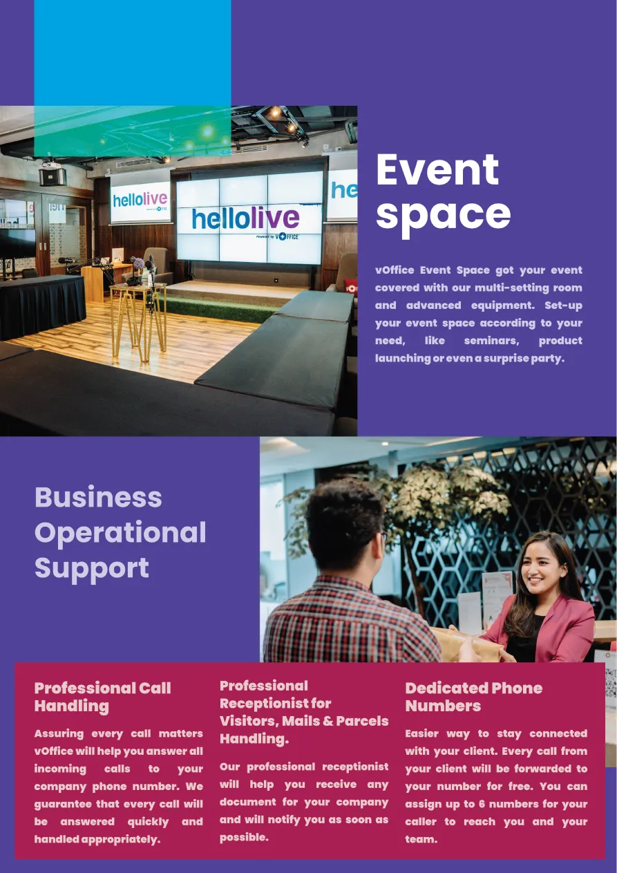 vOffice — event space untuk seminar dan workshop bisnis